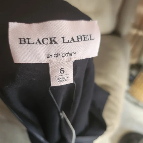 Black Label by Chico's beaded dress size 6 NEW